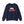 Navy blue sweatshirt with red and white embroidered text 'Omg, Santa!'