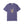 A purple short-sleeve crewneck t-shirt featuring a graphic of a skeletal hand making the rock on gesture on the chest, displayed against a solid white background.