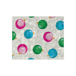 Tree Ornaments Festive Christmas Throw Blanket