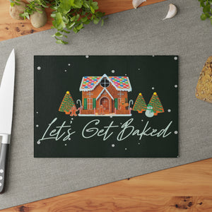 Let's Get Baked Gingerbread Christmas Cutting Board