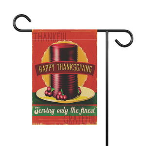 Garden flag with 'Cranberry Sauce Funny Retro Thanksgiving' design