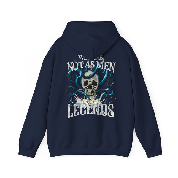 Pirate Sayings Skull Dine as Legends Men's Hoodie