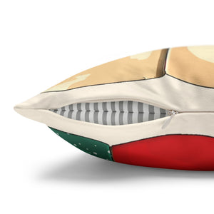 throw pillow with 'Christmas Books Decor Cover' design