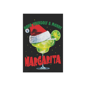 Merry Margarita Flag Funny Holiday Garden Flag