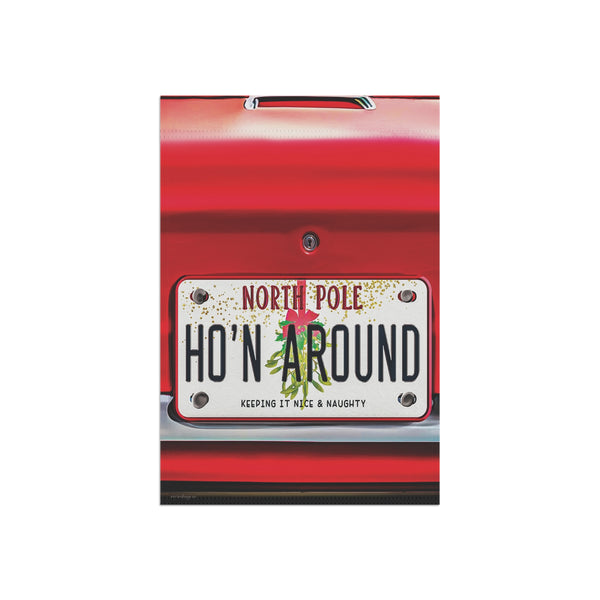 Funny Yard Flag Santa's Sleigh Ho'n Around Durable Banner