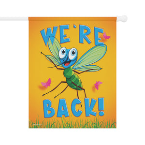 Cute spring summer mosquito funny yard flag