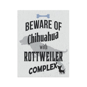 Garden flag with 'Beware of Chihuahua Dog Lovers Funny' design