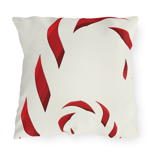 Candy Cane Indoor Outdoor Christmas Throw Pillow