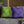 Vibrant Purple & Green Reversible Soft Accent Pillow Cover
