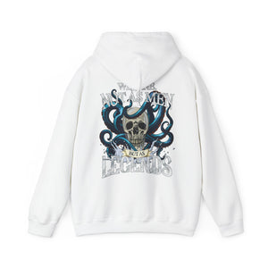 Pirate Sayings Skull Dine as Legends Men's Hoodie