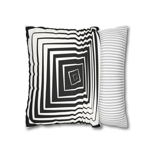 Black & White Reversible Faux Suede Pillow Cover