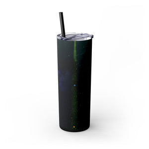 mug with 'The Pale Blue Dot Space Science Insulated Tumbler 20oz' graphic on a white background