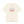 Beige t-shirt with embroidered red white and blue text design on a white background