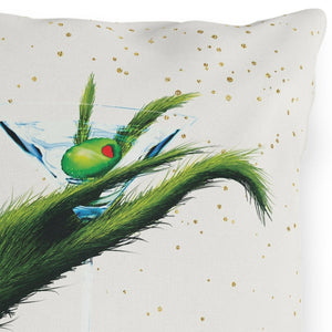 throw pillow with 'Grinch Christmas Outdoor' design