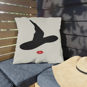 throw pillow with 'Glam Witch Outdoor Indoor' design