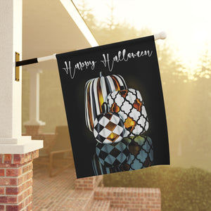 Chic Jack O Lantern Pumpkins Yard Flag