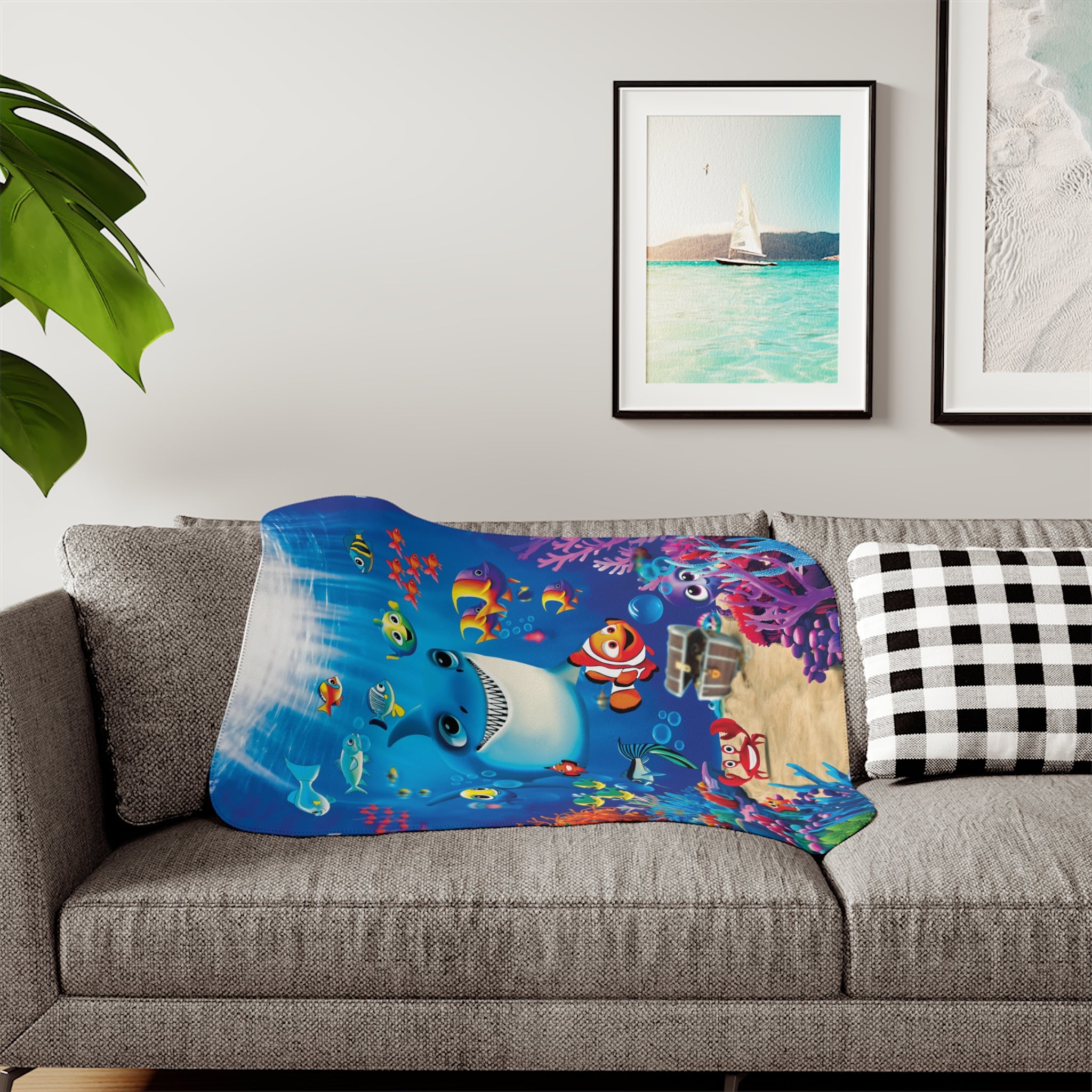Under the Sea Soft Sherpa Baby Blanket