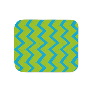 Green & Blue Newborn Toddler Sherpa Baby Blanket