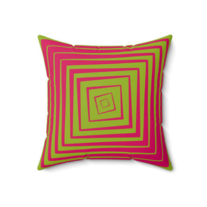Pink & Green Reversible Retro Throw Pillow