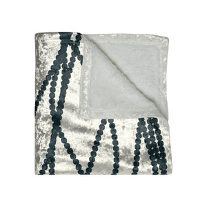White & Blue Azure Pearls Decorative Throw Blanket