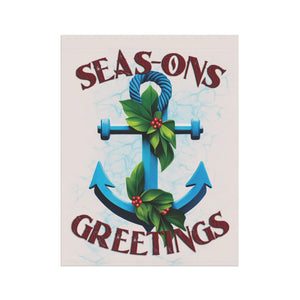 Coastal Beach Christmas Funny Yard Flag