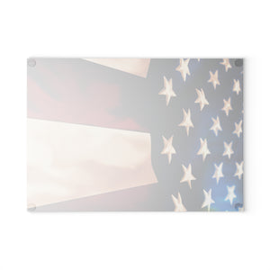 American Flag Kitchen Decor Glass Cutting Board