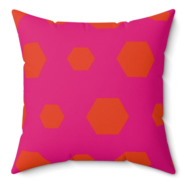 Pink & Orange Reversible Throw Pillow