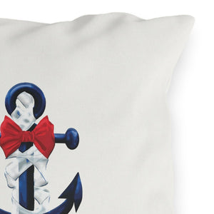 throw pillow with 'Nautical Anchor Patriotic Outdoor Indoor' design