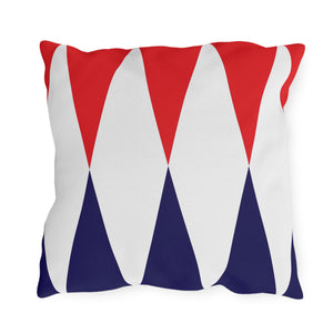 throw pillow with 'Red White Blue Diamond Patriotic Accent' design