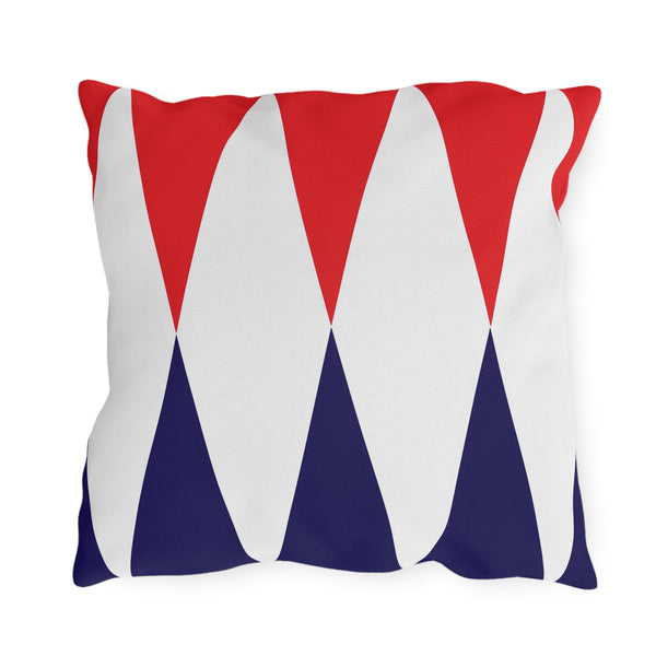 Red White Blue Diamond Indoor Outdoor Patriotic Accent Pillow