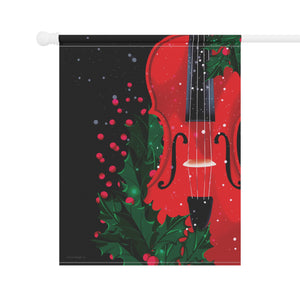 Garden flag with 'Violin Music Lovers Funny Christmas' design
