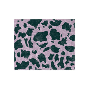 Lilac and Blue Animal Print Decorative Throw Blanket