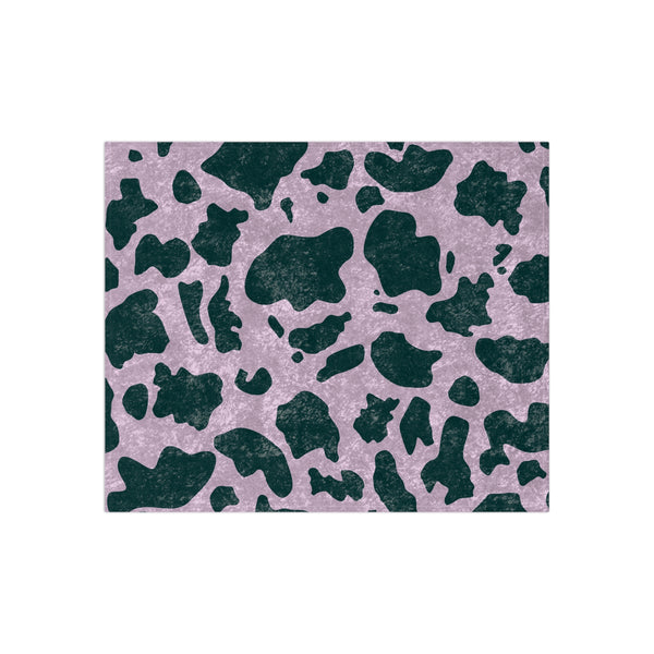 Lilac and Blue Animal Print Decorative Throw Blanket