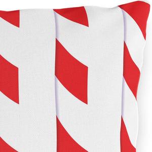 Candy Cane Striped Christmas Throw Pillow