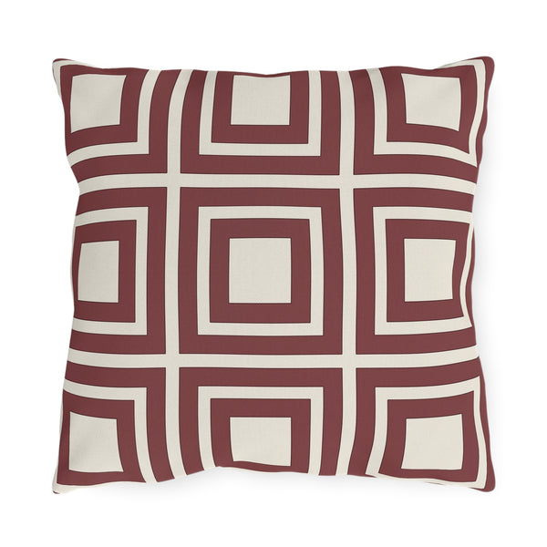 Red Ivory Modern Indoor Outdoor Throw Pillow