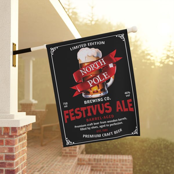 Festivus Ale North Pole Brewery Christmas Holiday Flag