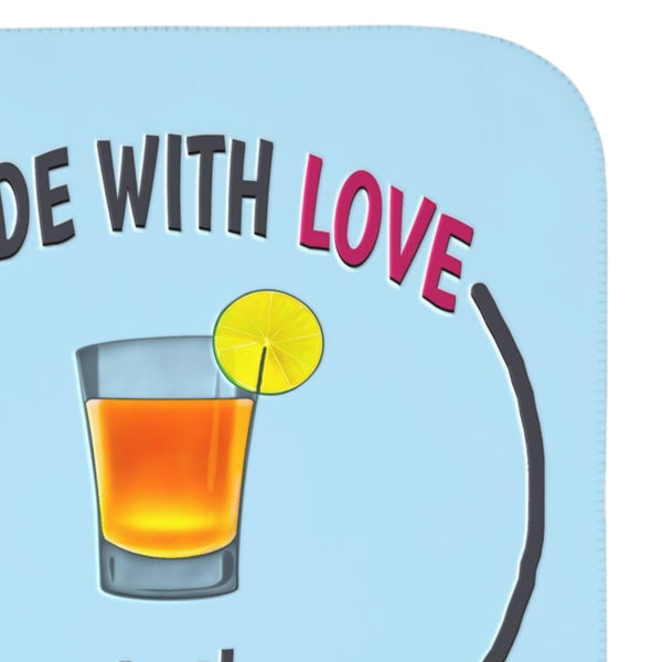 Made with Love Cute Sherpa Baby Blanket Pink