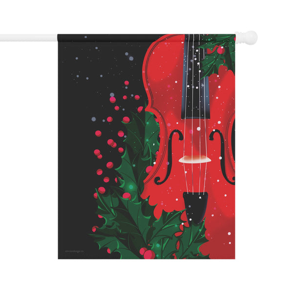 Christmas Yard Flag – Durable Outdoor Violin Design