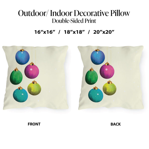 Indoor Outdoor Throw Pillow Christmas Decor