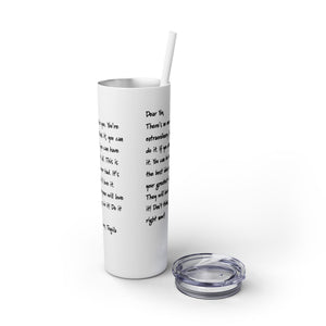 mug with 'Tequila Love Letter Funny Insulated Tumbler 20oz' graphic on a white background