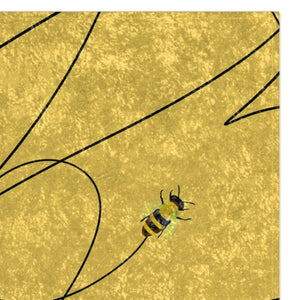 Spring Bee Yellow Decorative Throw Blanket