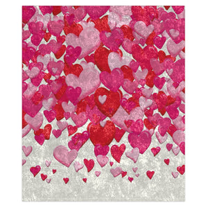 Soft sherpa blanket with 'Pink & Red Hearts Decorative Throw | Home Gift' design
