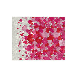 Soft sherpa blanket with 'Pink & Red Hearts Decorative Throw | Home Gift' design