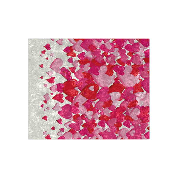 Pink and Red Hearts Home Gift Throw Blanket
