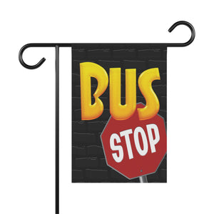 Garden flag with 'School Bus Children's Stop Sign' design