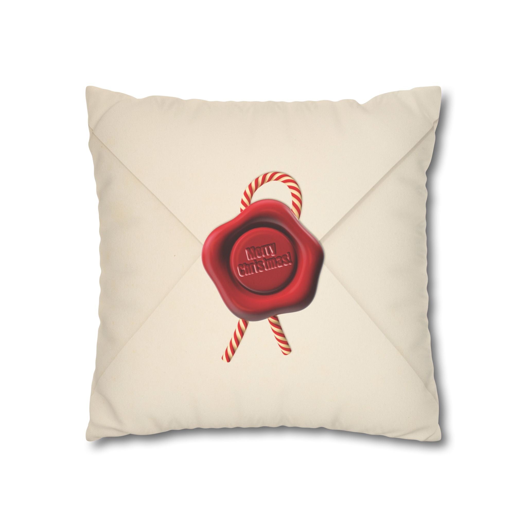 Dear Santa Letter Reversible Faux Suede Christmas Pillow Cover