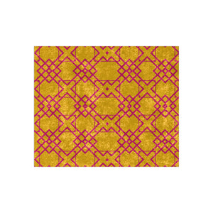 Vibrant Yellow & Pink Geometric Decorative Throw