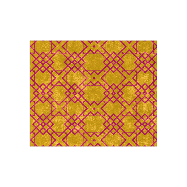 Vibrant Yellow & Pink Geometric Decorative Throw