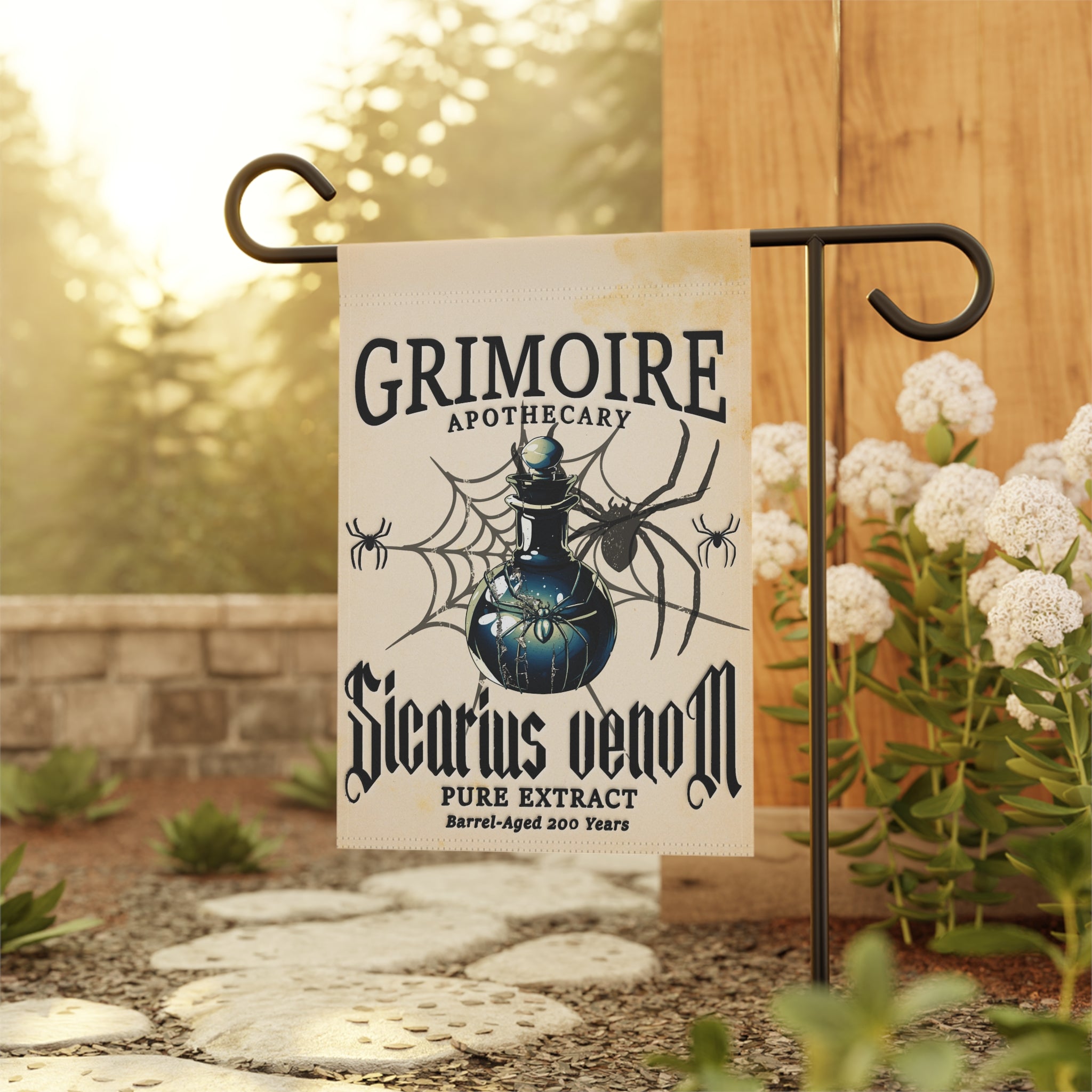 Apothecary Spider Venom Halloween Yard Flag