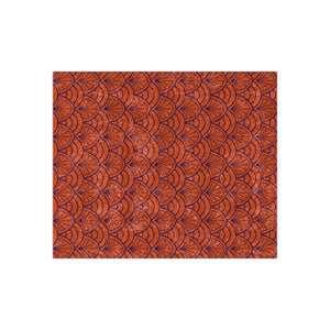 Soft sherpa blanket with 'Art Deco Orange Purple Decorative Throw' design